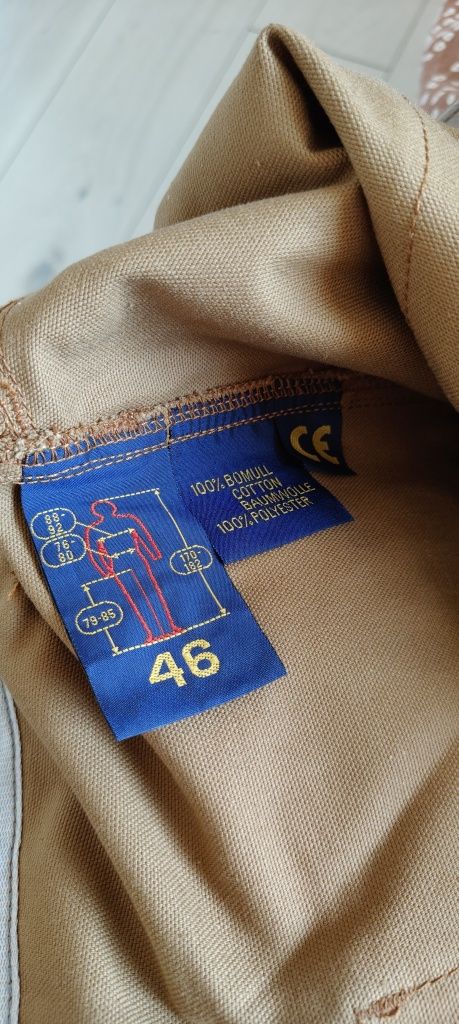 NOWE Spodnie robocze męskie Snickers workwear rozmiar 46 (S) beżowe