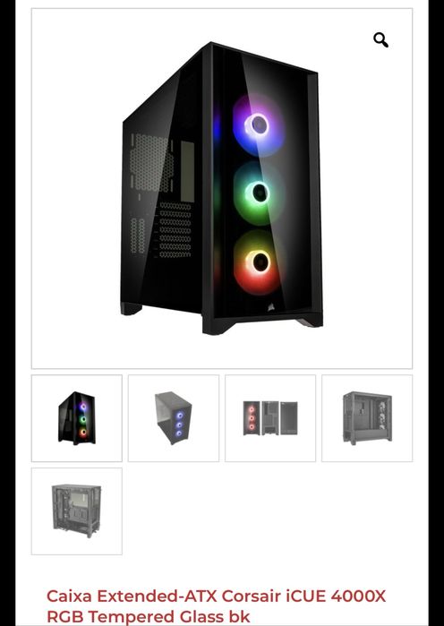 Caixa Corsair iCUE 4000X – Excelente estado