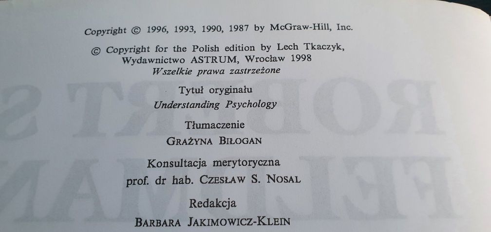 Zrozumieć psychologię Robert S Feldman