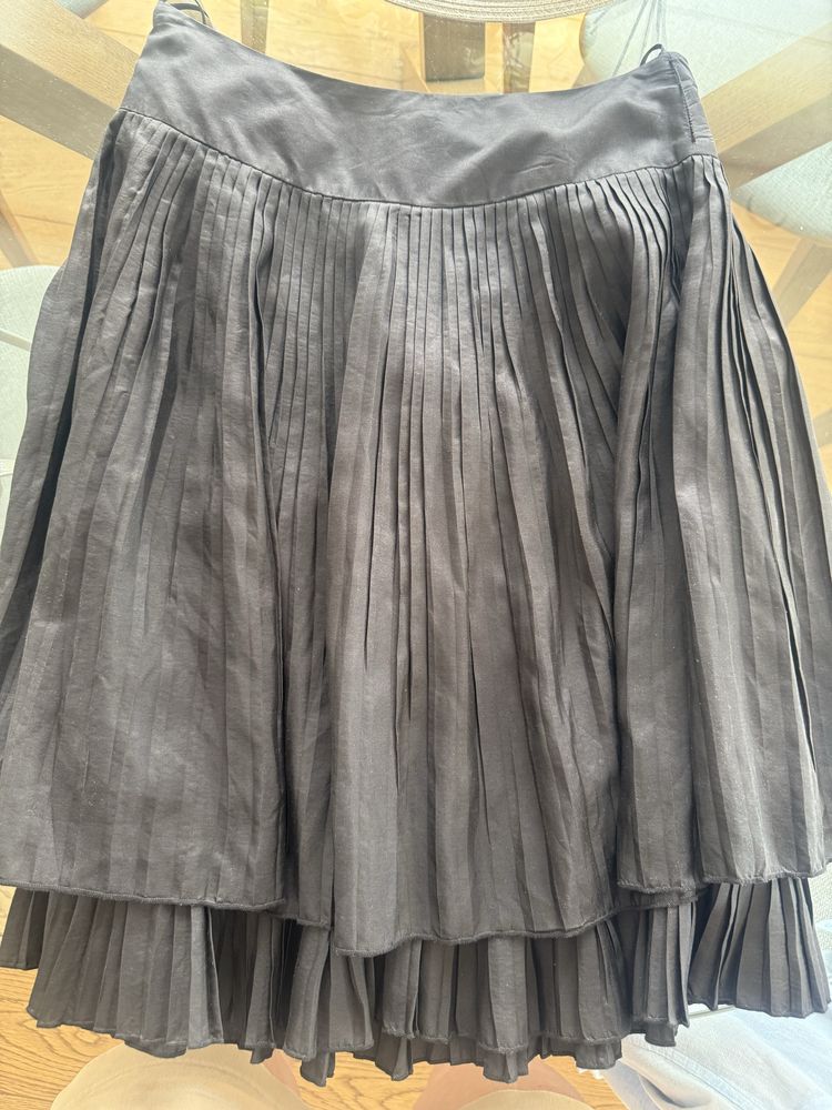 Massimo Dutti spódnica jedwabna, czarna.