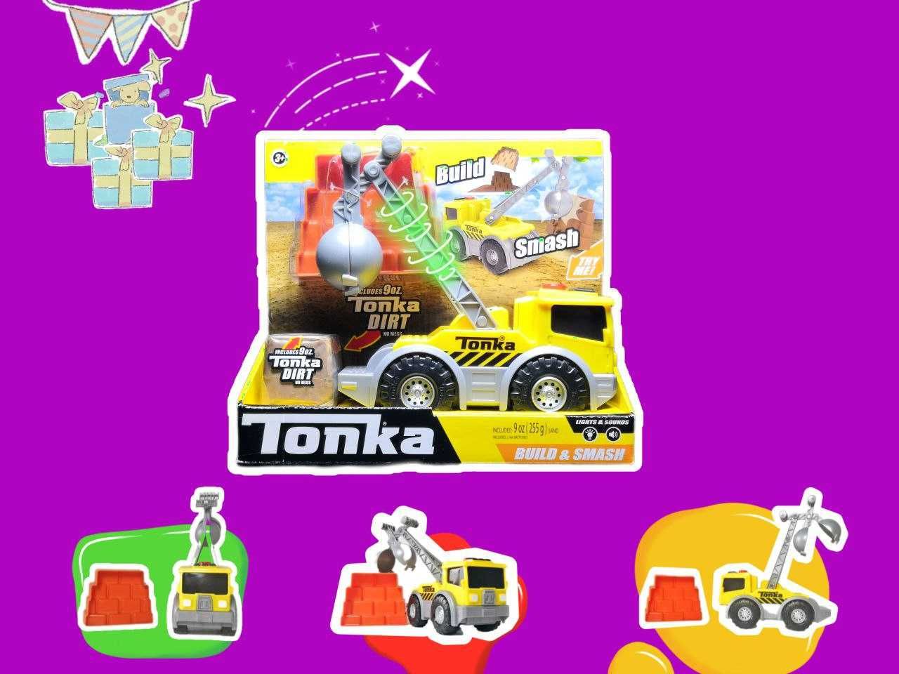Машинка зі звуком. Ігровий набір - Tonka. Ігровий набір з машинкою.