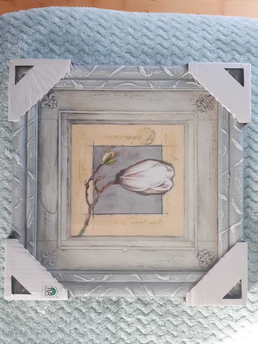 Obraz kwiat 37x37cm NOWY w folii