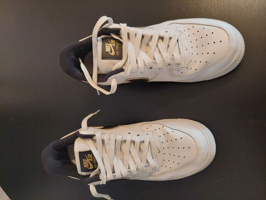 Air force 1 white/back/gold n°42