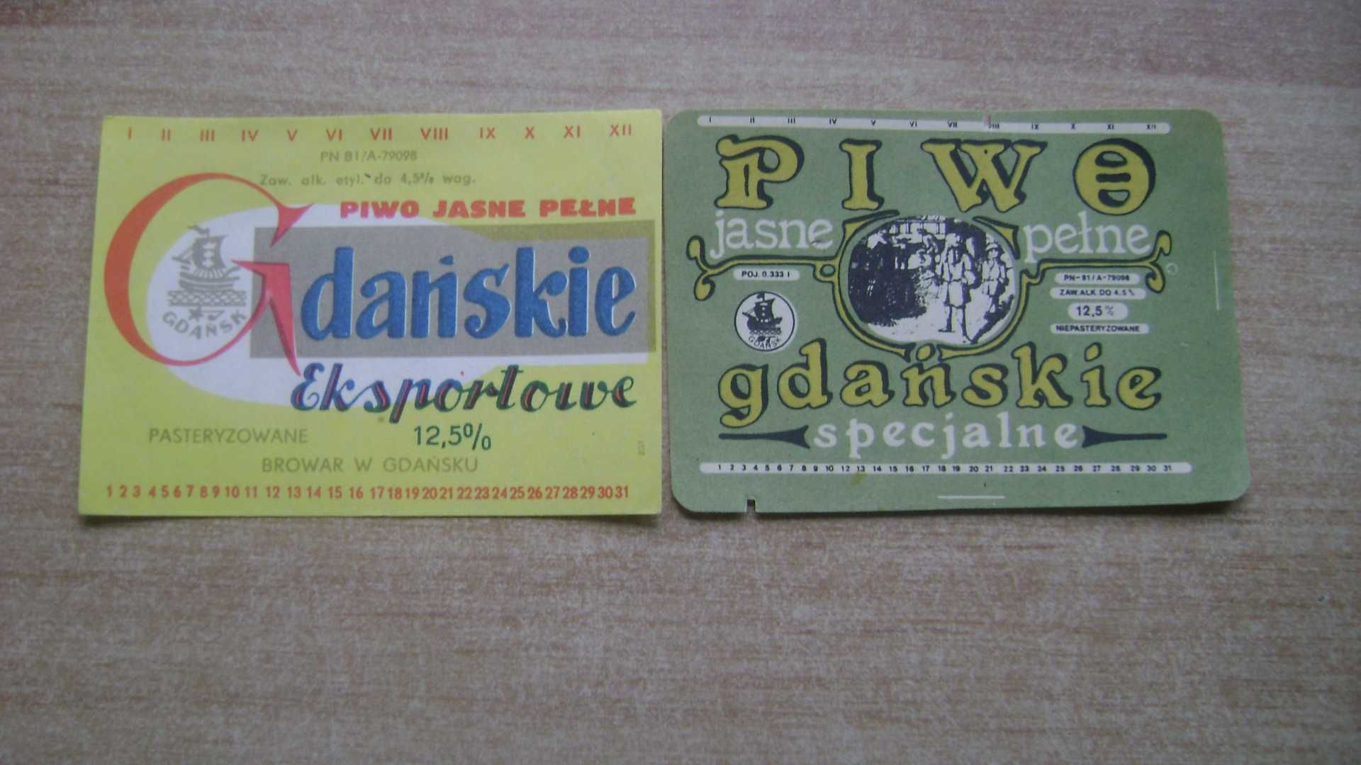 Starocie z PRL - Etykiety piwne z PRL = Zestaw 13 sztuk do wyboru nr 5