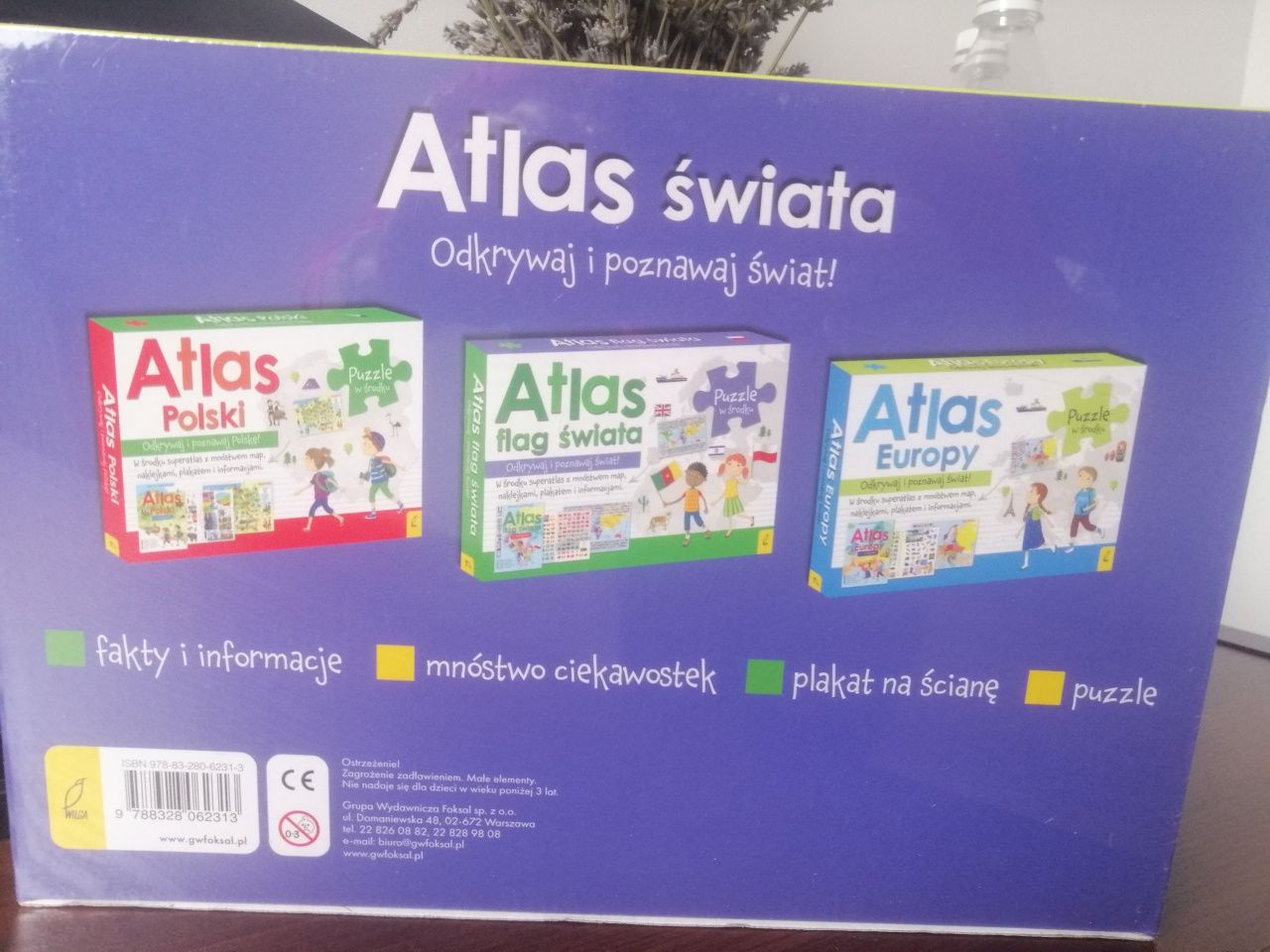 Nowa Gra edukacyjna gry dla dzieci zabawka Atlas Świata Wilga