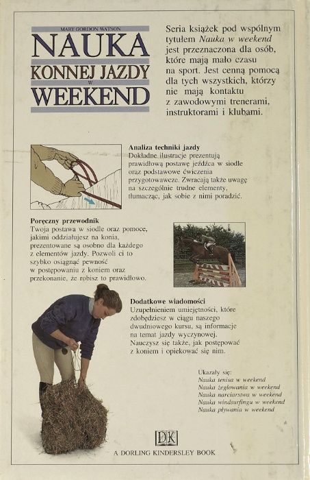 Książka poradnik -Nauka Konnej Jazdy WEEKEND - Mary Gordon Watson