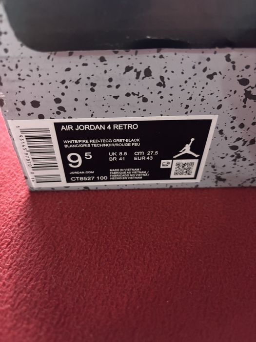 Air jordan retro 4 white oreo
