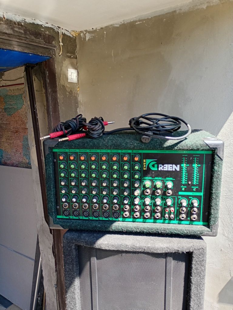 Nagłośnienie powermikser ldm i kolumny box electronics