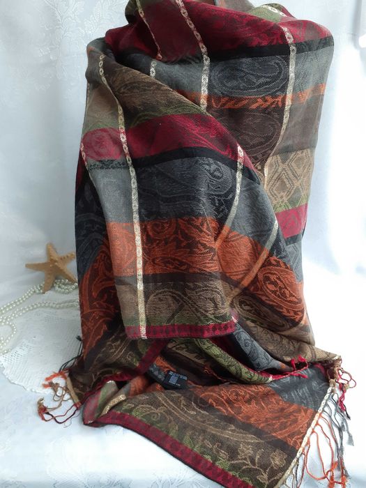 Бафф широкий гобелен с бахромой головной убор