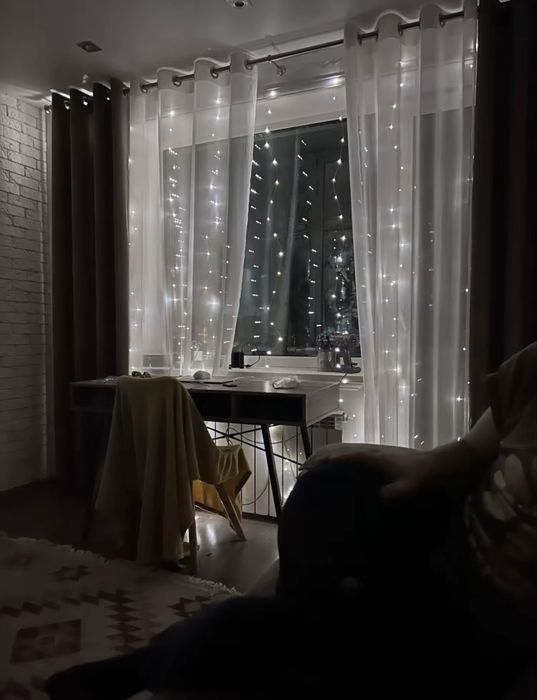 Гирлянда штора,роса 3*3, реальні фото!Led гірлянда 3 кольори,usb,пульт