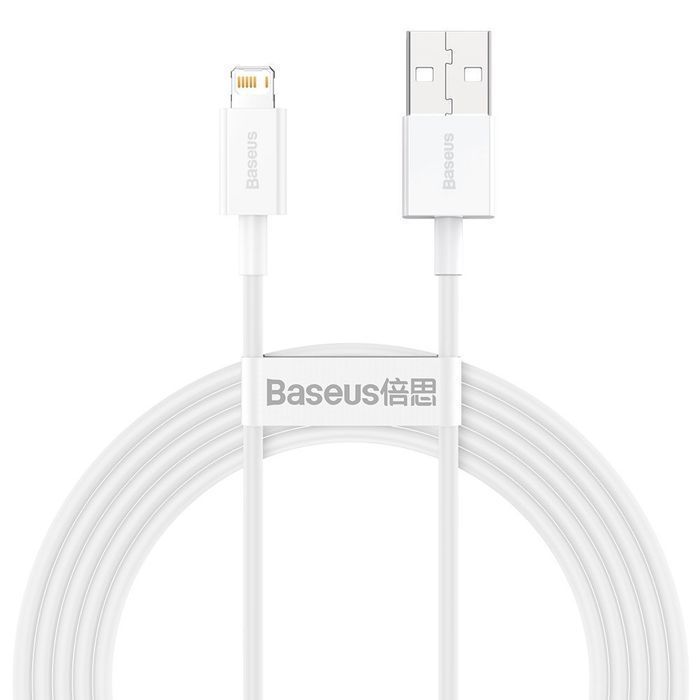 Kabel USB-Lightning Baseus Superior, 2,4A, 2M, Biały