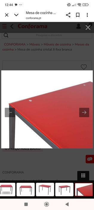 Mesa cozinha vidro temperado e duas cadeiras