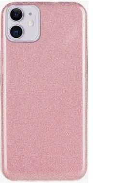 Etui Na Iphone 12 /12 Pro Brokat Case róż/silver