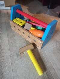 drewniana skrzynka narzędziowa zabawka