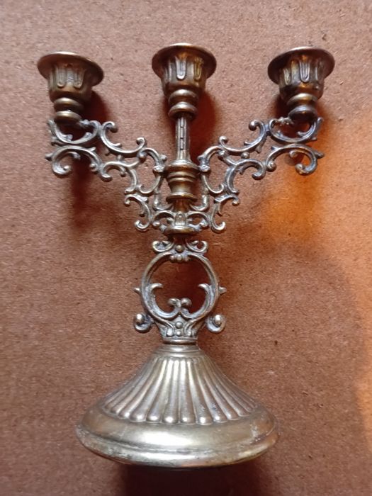 Подсвечник латунь на 3 свечи