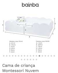 Cama Montessori Nuvem (140*70) + colchão AeroSleep