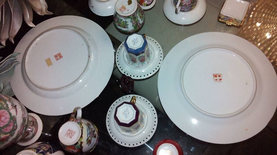 Conjunto 20 peças de faiança chinesa fabricado em MACAU etc..
