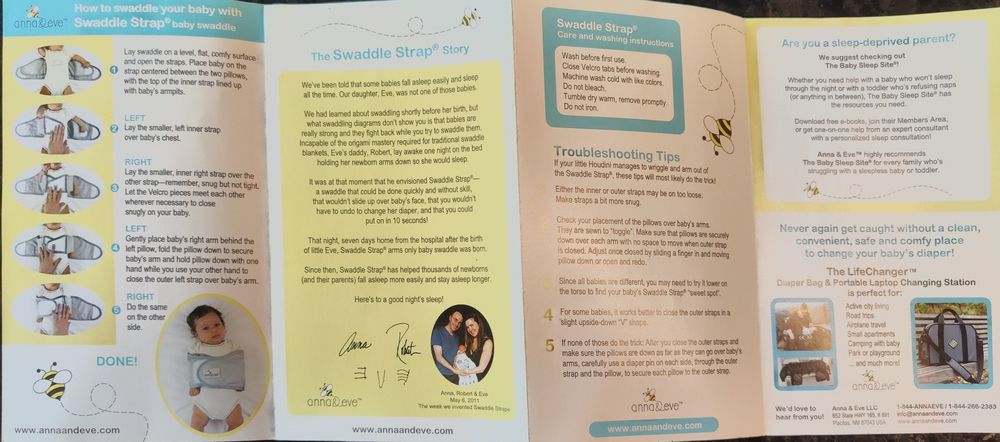 Baby swaddle by Anna&Eve