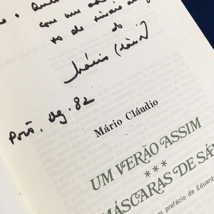 Mário Cláudio UM VERÃO ASSIM (+ AS MÁSCARAS DE SÁBADO) 1982 (assinado)