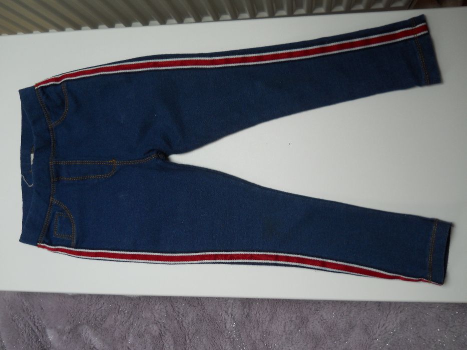 Legginsy jeans miękkie z lampasami Zara, 116