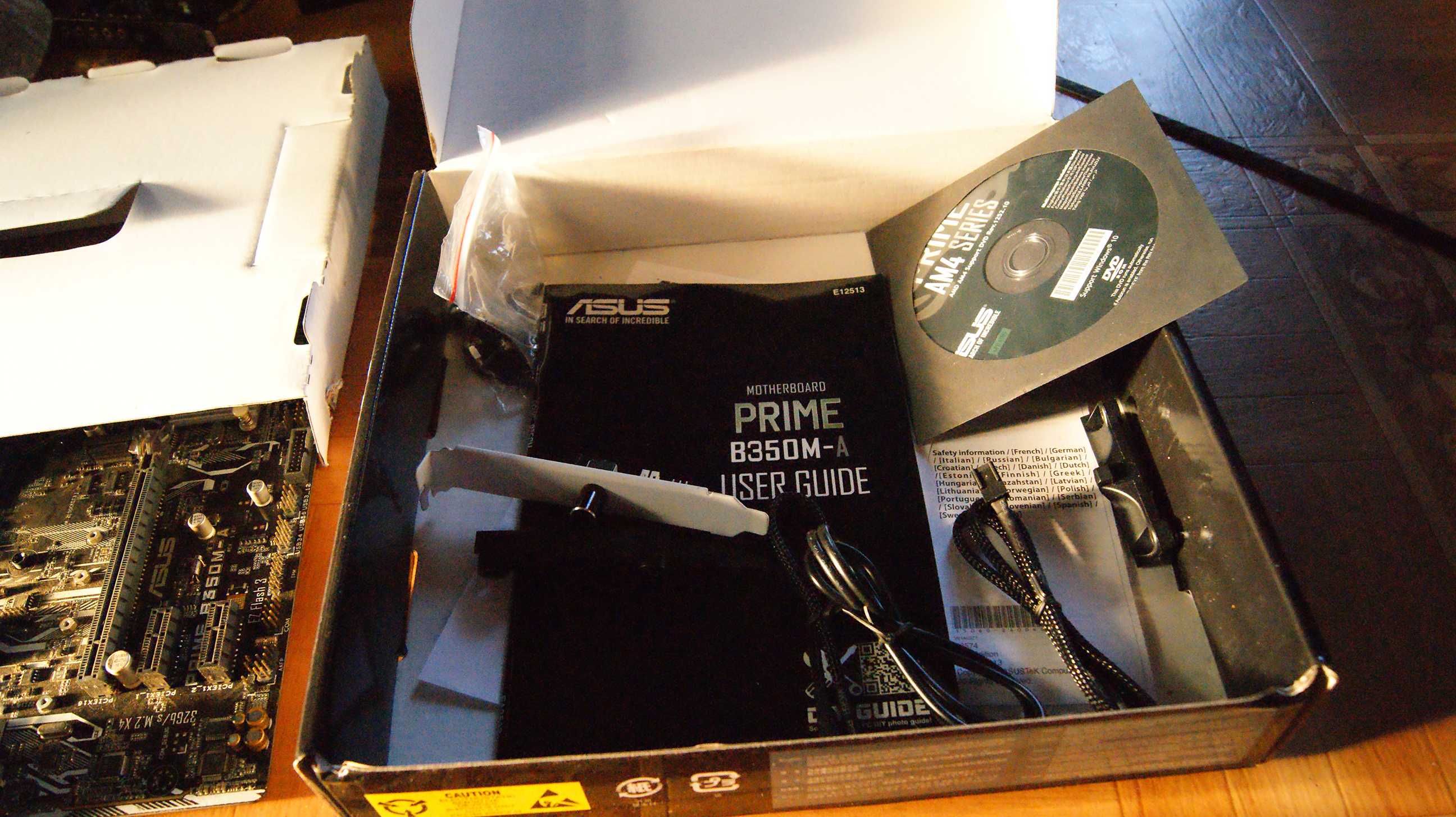 ASUS Prime B350M‑A • AM4 • DDR4 • BOX + kabel SATA • sprawna