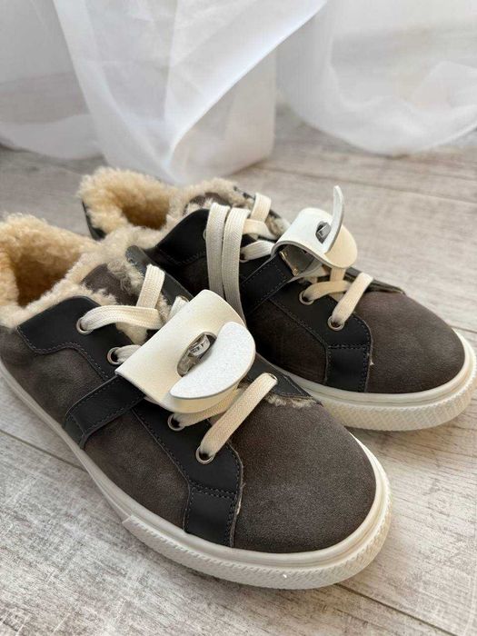 Кеди Hermes зимові 38 розмір (натуральна овчина, замш)