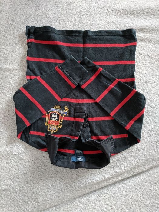 bluzka polo w paski z kołnierzykiem Ralph Lauren na 4 lata