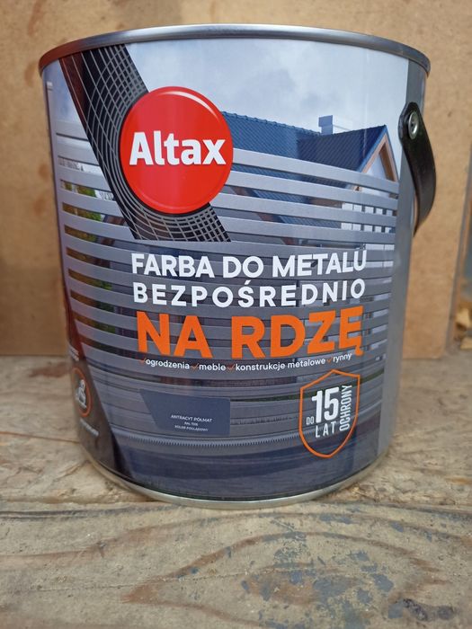 Farba do metalu ALTAX na rdzę 3 kolory puszki 0,75L i 2,5L WARTO !!