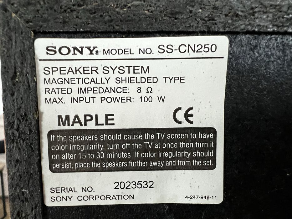 Zestaw kolumny do kina domowego Sony