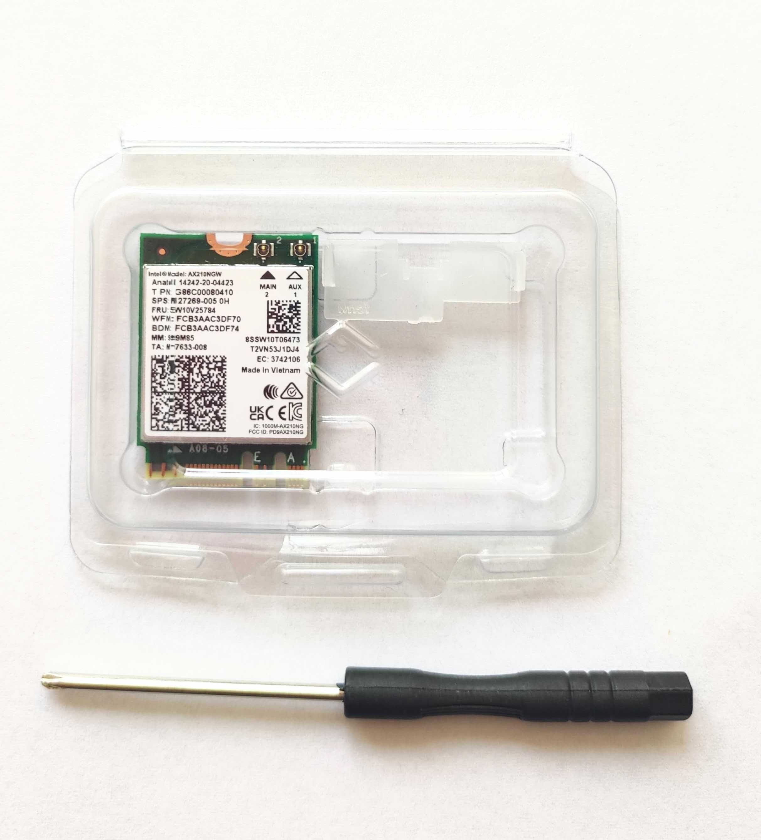 Wi-Fi 6E Intel AX210 NGFF Bluetooth 5.3 m.2 pcie адаптер wifi модуль