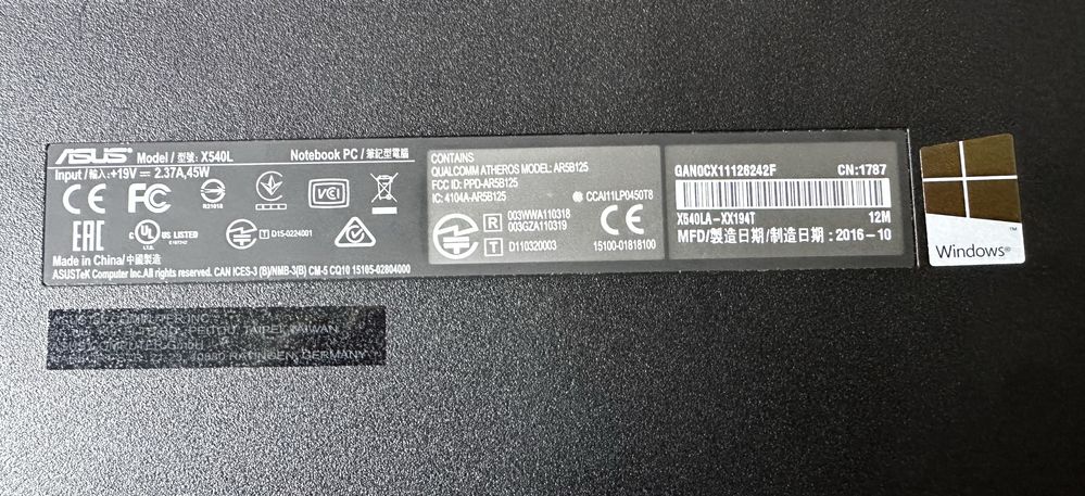 Asus X540L Core i7