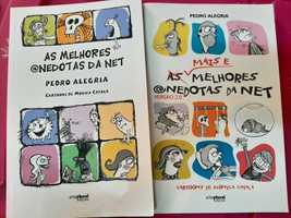 2 livros "As melhores anedotas da Internet " Pedro Alegria