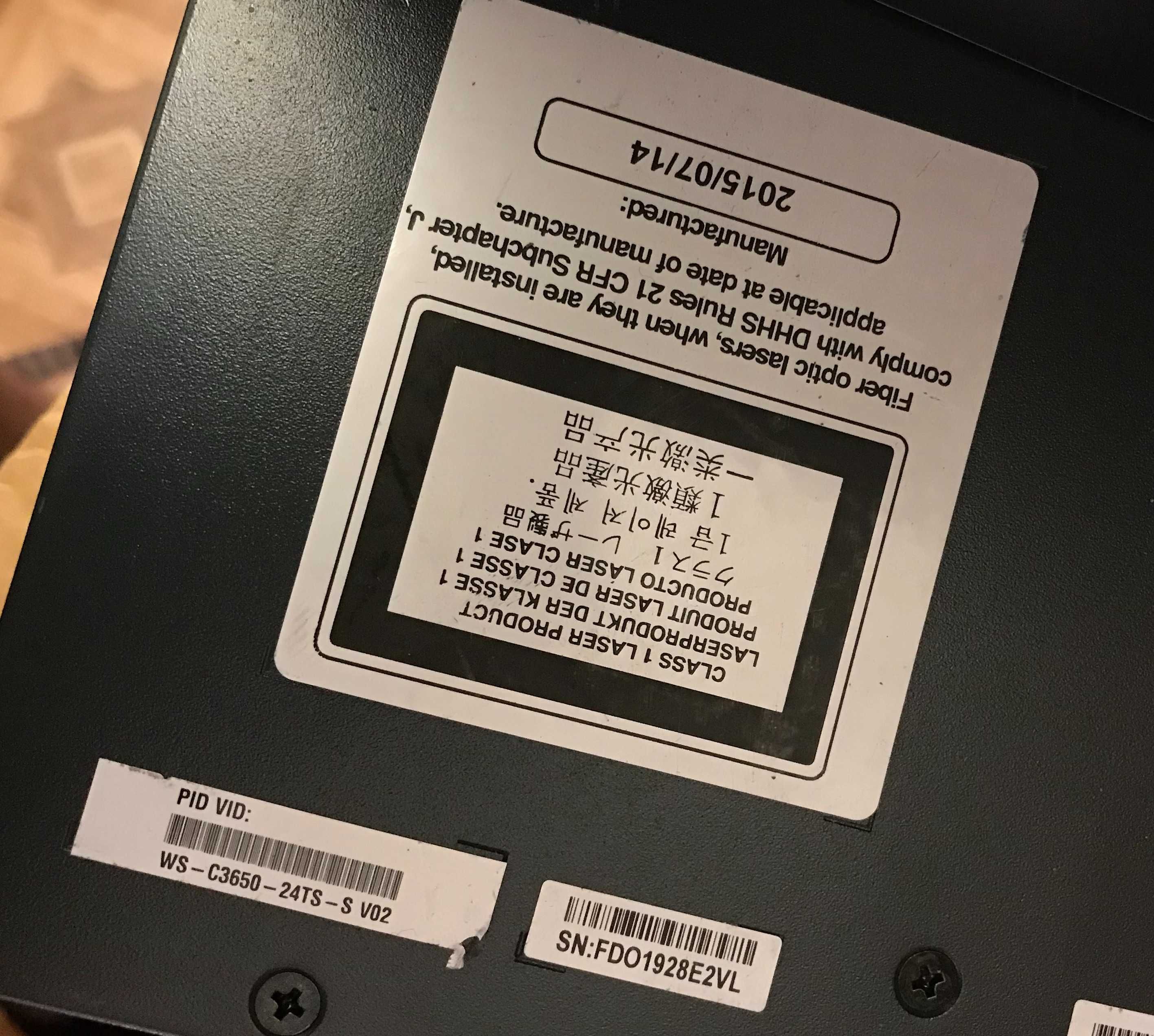 Комутатор Cisco Catalyst 3650 WS-C3650-24TS-S