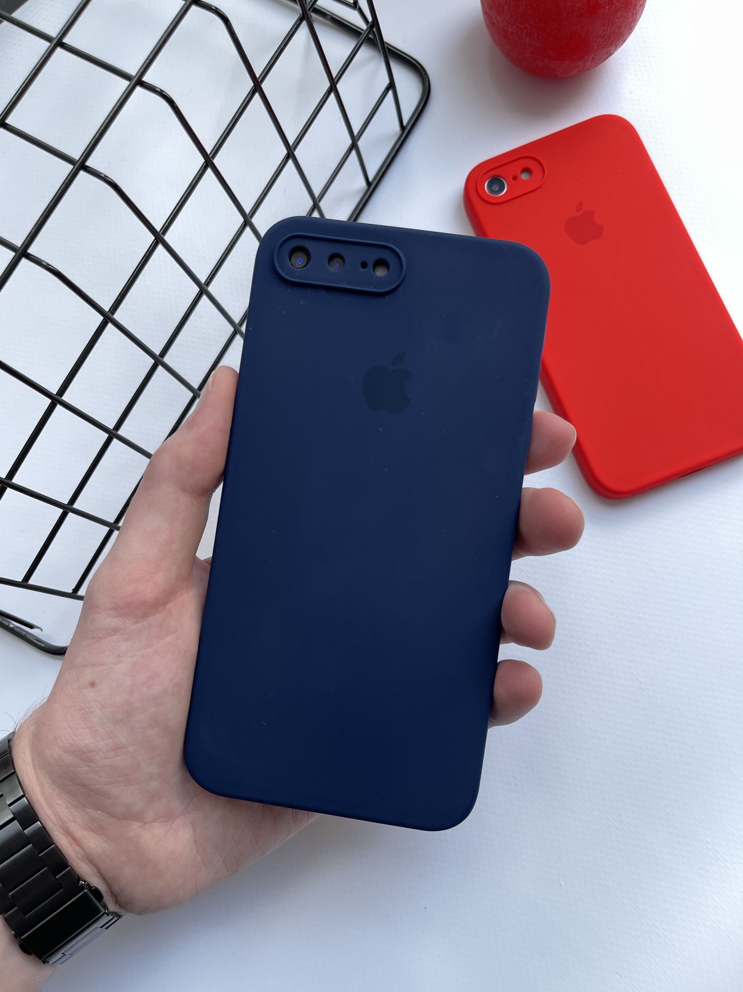 Чехол на iPhone 11, квадратные силиконовые Айфон 7/8 про макс