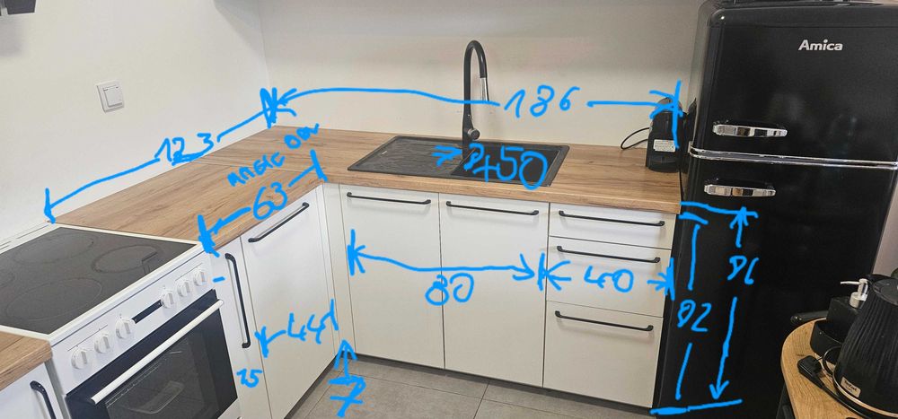 Meble kuchenne Agata QUBIK - biała kuchnia