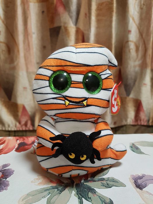 Ty Beanie Boos глазастик MUMFORD приведенье с пауком 15 см Halloween
