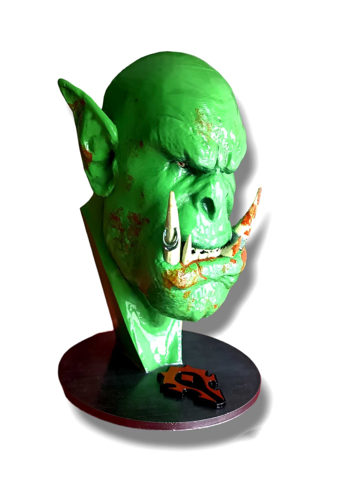 Statuetka, stojak na słuchawki, Ork, World of Warcraft, Rękodzieło,WOW