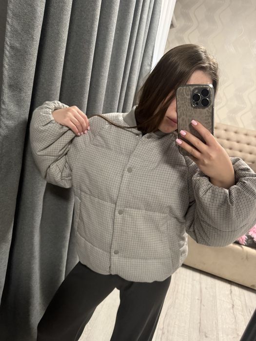 Елегантна Укорочена Куртка-Пуфер