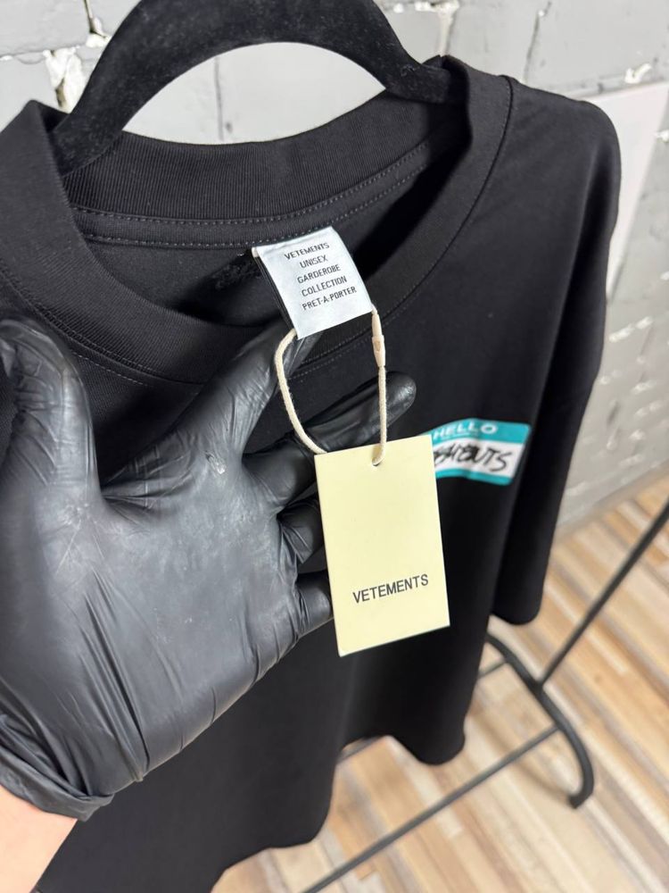 Футболка Vetements | Hello my name is | L