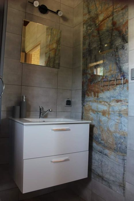 Sylwester domek 6 osobowy z kominkiem nad jeziorem Świętne, basen