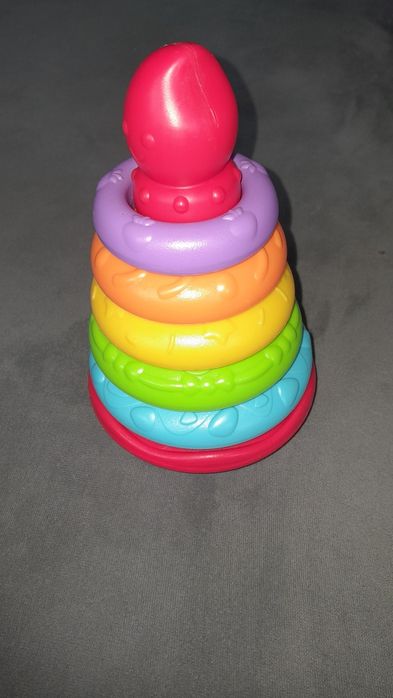 Zabawka kolorowa piramida z kółek dla dzieci