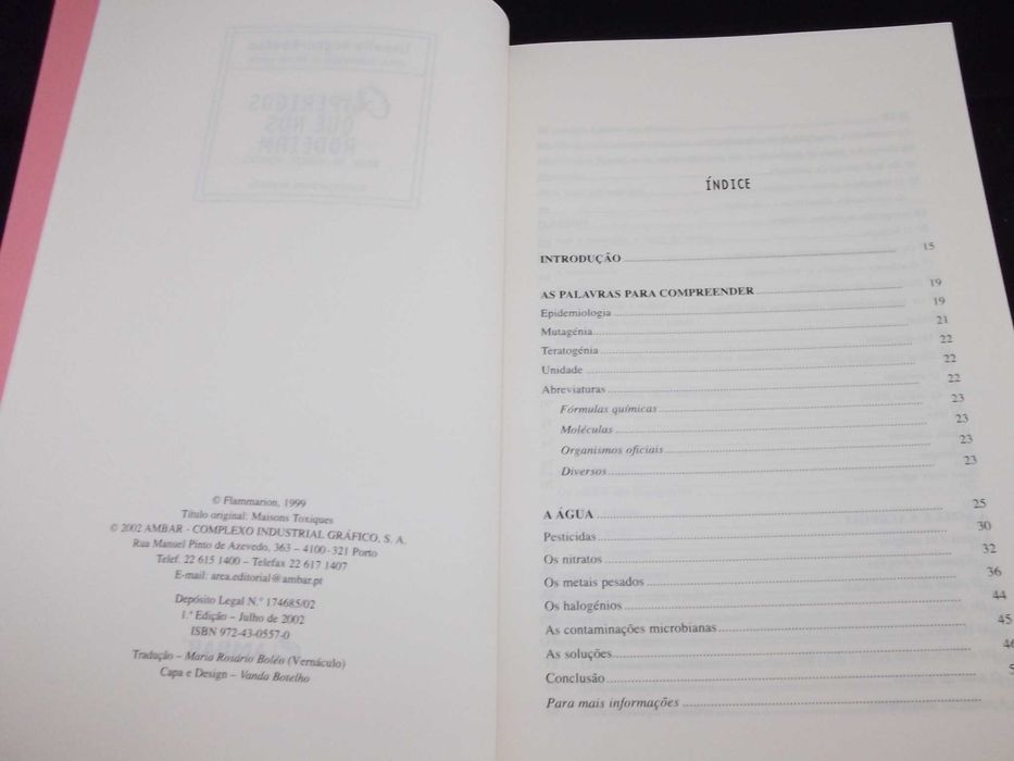 Livro Perigos que nos rodeiam casas tóxicas Lionelle Ambar