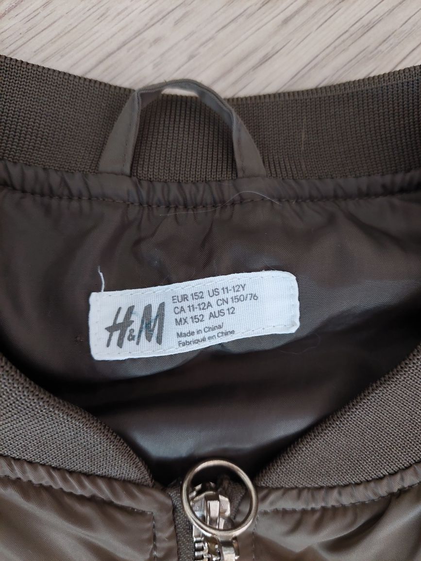 Вітровка бомбер ХМ H&M оливкова