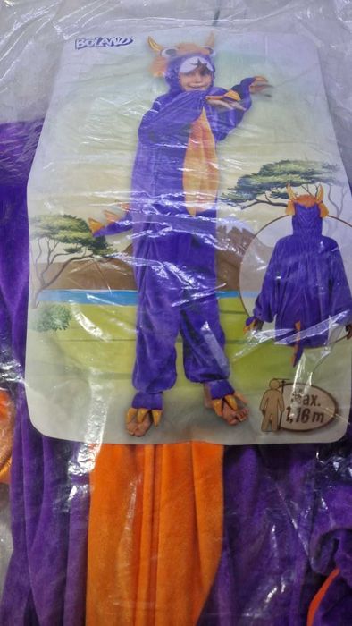 Strój Kombinezon Smok Fioletowy - 116 cm - Haloween