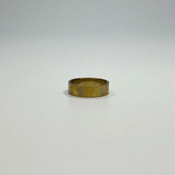 Sygnet pierścionek obrączka ring dolar złoty