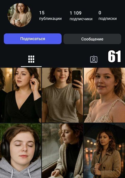 Жіночий акаунт інстаграм 1109 підписників / Accounts Instagram