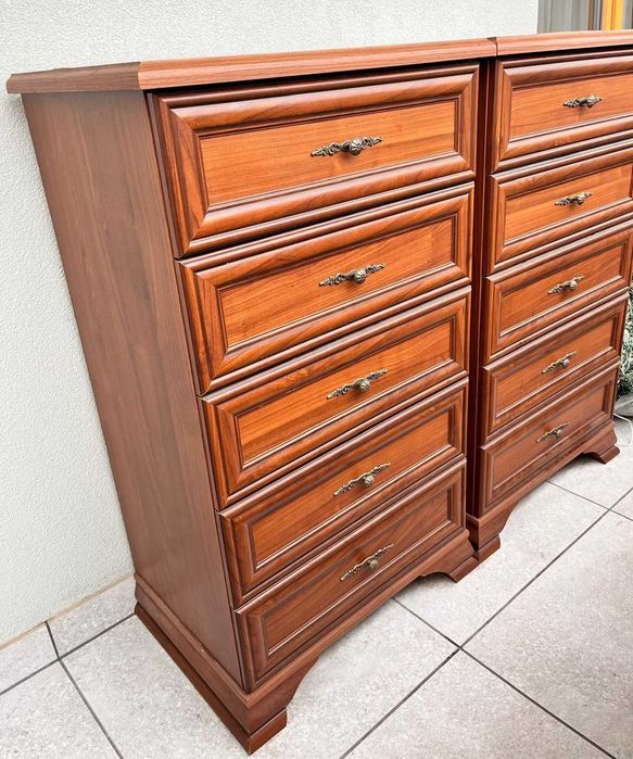 Komoda Kent 62 cm – 5 szuflad, kolor kasztan