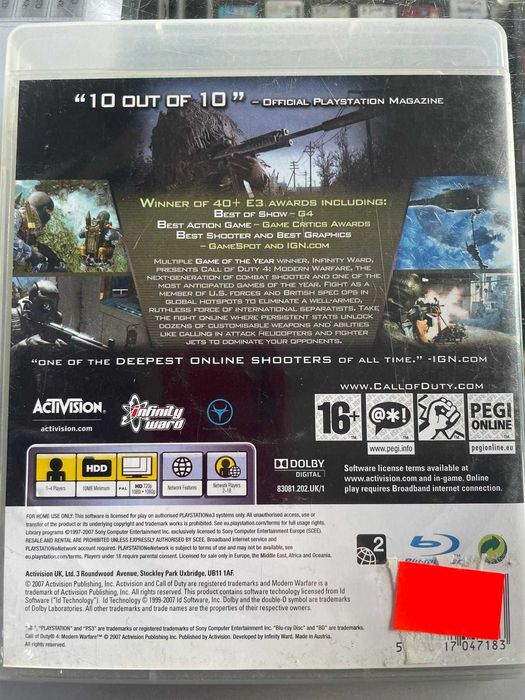 Ps 3 - Call Of Duty 4 Modern Warfare - Możliwa Wymiana Sklep - Wolumen