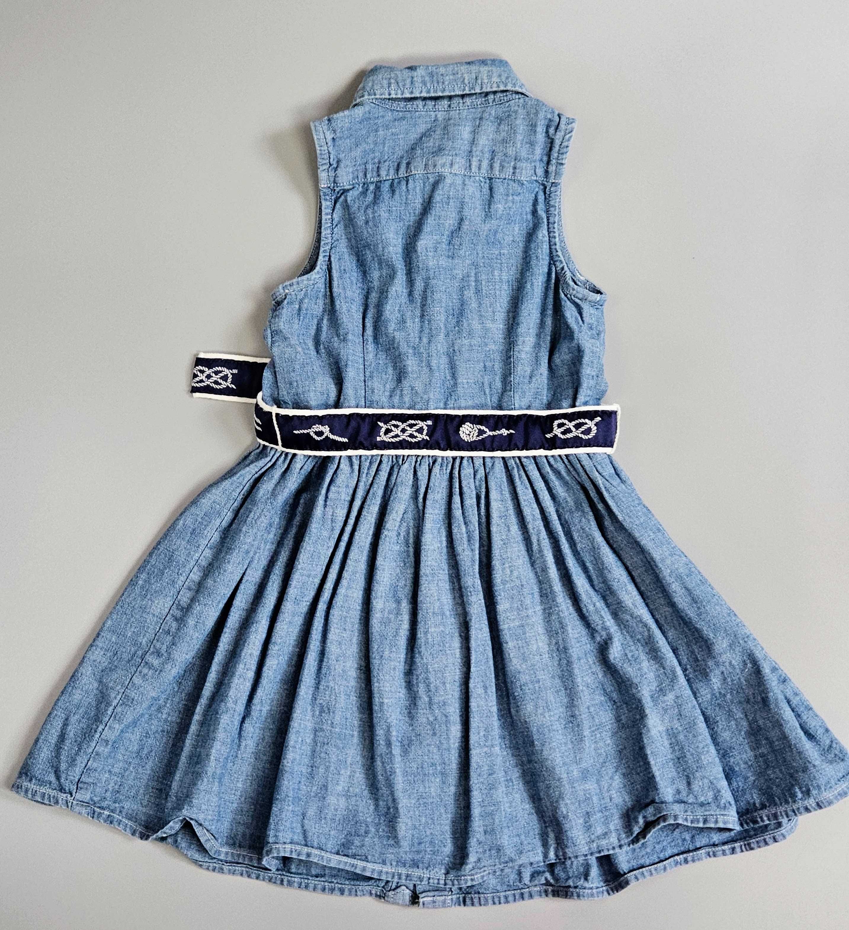 Jeansowa sukienka od Polo Ralph Laurent rozmiar 3/3T (98cm). Premium.