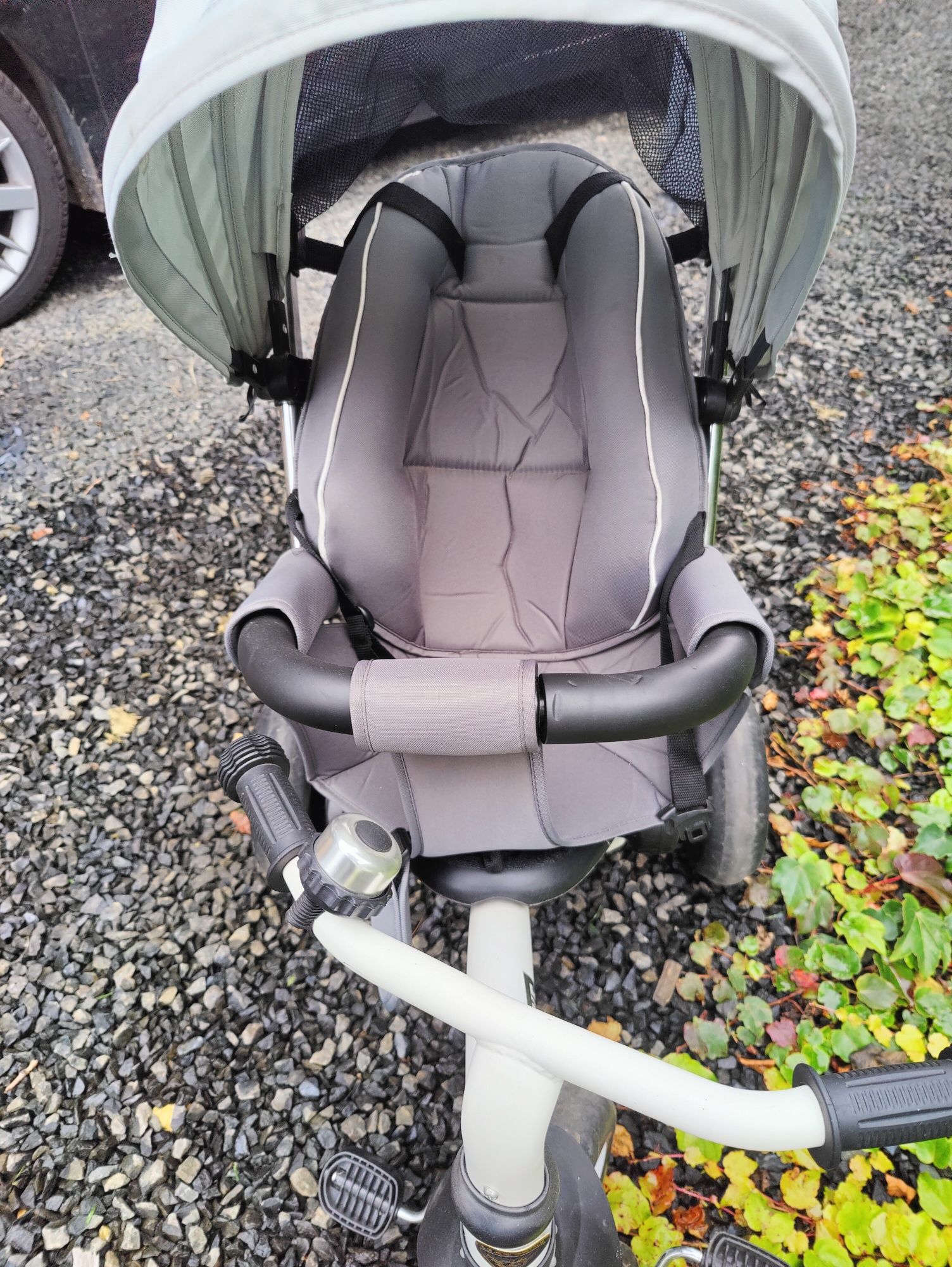 LEANToys, rower trójkołowy PRO400, srebrny